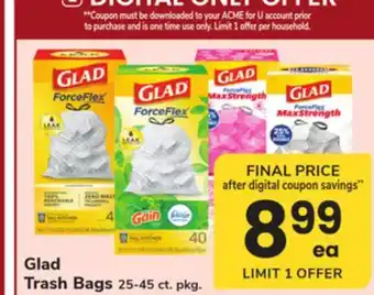 ACME Glad Trash Bags offer