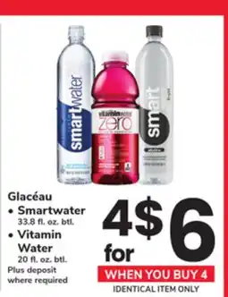 ACME Glacéau Smartwater 33.8 fl. oz. btl., Vitamin Water 20 fl. oz. btl offer