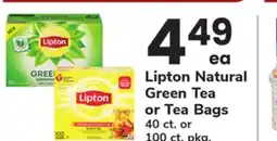 ACME Lipton Natural Green Tea or Tea Bags offer