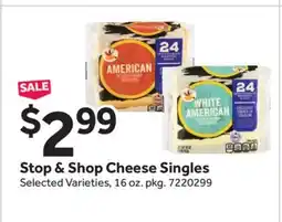 Stop&Shop Stop & Shop Cheese Singles offer