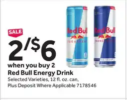 Stop&Shop Red Bull Energy Drink offer
