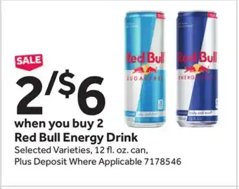 Stop&Shop Red Bull Energy Drink offer