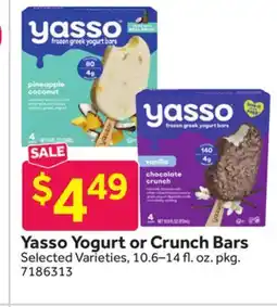 Stop&Shop Yasso Yogurt or Crunch Bars offer