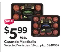 Stop&Shop Carando Meatballs offer