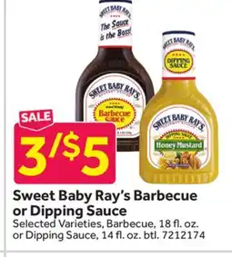 Stop&Shop Sweet Baby Ray's Barbecue or Dipping Sauce offer