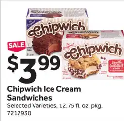 Stop&Shop Chipwich Ice Cream Sandwiches offer