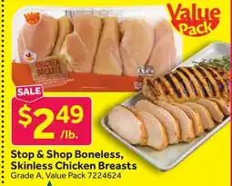 Stop&Shop Stop & Shop Boneless, Skinless Chicken Breasts offer