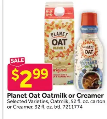 Stop&Shop Planet Oat Oatmilk or Creamer offer