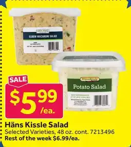 Stop&Shop Häns Kissle Salad offer