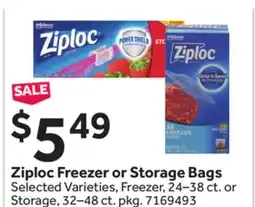 Stop&Shop Ziploc Freezer or Storage Bags offer