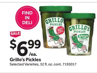 Stop&Shop Grillo's Pickles offer