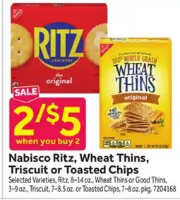 Stop&Shop Nabisco Ritz, Wheat Thins, Triscuit or Toasted Chips offer