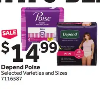 Stop&Shop Depend Poise offer