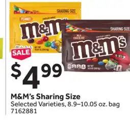 Stop&Shop M&M's Sharing Size offer