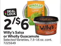 Stop&Shop Willy's Salsa or Wholly Guacamole offer
