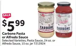 Stop&Shop Carbone Pasta or Alfredo Sauce offer