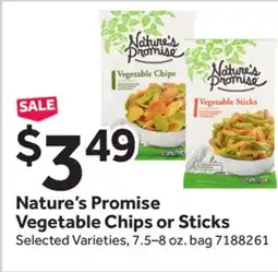 Stop&Shop Nature's Promise Vegetable Chips or Sticks offer