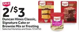 Stop&Shop Duncan Hines Classic, Signature Cake or Brownie Mix or Frosting offer