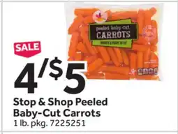 Stop&Shop Stop & Shop Peeled Baby-Cut Carrots offer