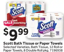 Stop&Shop Scott Bath Tissue or Paper Towels offer