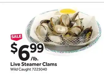 Stop&Shop Live Steamer Clams offer