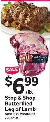 Stop&Shop Stop & Shop Butterflied Leg of Lamb offer