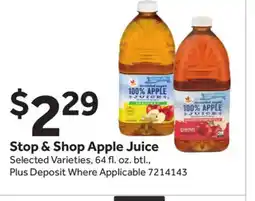 Stop&Shop Stop & Shop Apple Juice offer
