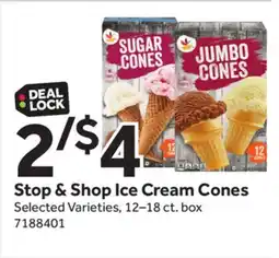 Stop&Shop Stop & Shop Ice Cream Cones offer