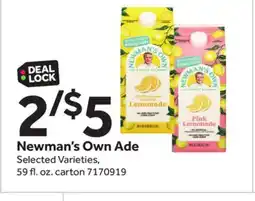 Stop&Shop Newman's Own Ade offer
