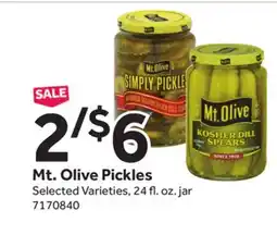 Stop&Shop Mt. Olive Pickles offer