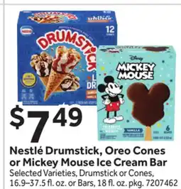Stop&Shop Nestlé Drumstick, Oreo Cones or Mickey Mouse Ice Cream Bar offer