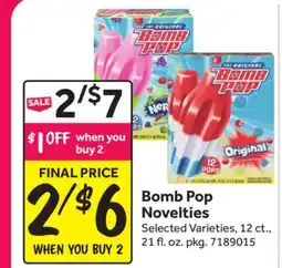 Stop&Shop Bomb Pop Novelties offer