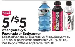 Stop&Shop Powerade or Bodyarmor offer