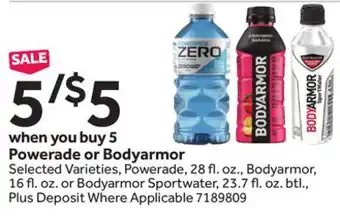 Stop&Shop Powerade or Bodyarmor offer