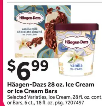 Stop&Shop Häagen-Dazs 28 oz. Ice Cream or Ice Cream Bars offer