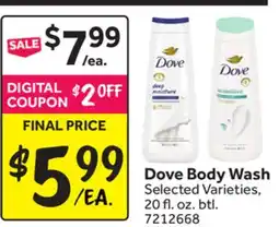 Stop&Shop Dove Body Wash offer