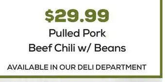DeCicco & Sons Pulled Pork Beef Chili w/Beans offer