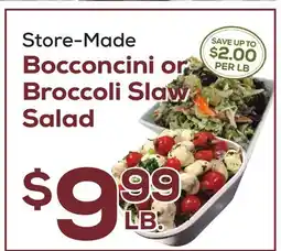 DeCicco & Sons Bocconcini or Broccoli Slaw Salad offer
