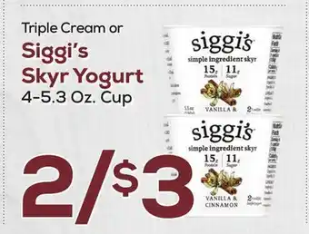 DeCicco & Sons Siggi's Skyr Yogurt offer