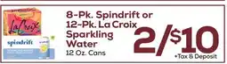 DeCicco & Sons 8-Pk.Spindrift or 12-Pk. La Croix Sparkling Water offer