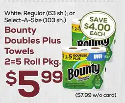 DeCicco & Sons Bounty Doubles Plus Towels offer