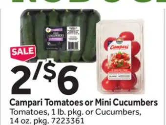 Stop&Shop Tomatoes or Mini Cucumbers offer