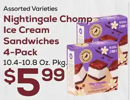 DeCicco & Sons Nightingale Chomp Ice Cream Sandwiches 4-Pack offer