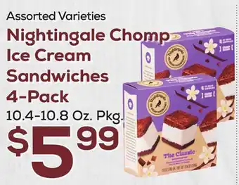 DeCicco & Sons Nightingale Chomp Ice Cream Sandwiches 4-Pack offer