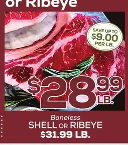 DeCicco & Sons Boneless SHELL or RIBEYE offer