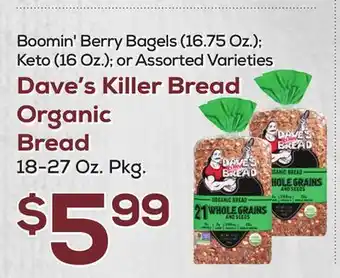 DeCicco & Sons Dave's Killer Bread Organic Bread 18-27 Oz. Pkg offer