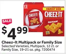 Stop&Shop Cheez-It Multipack or Family Size offer