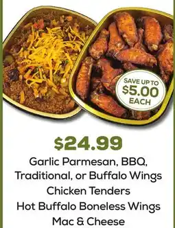 DeCicco & Sons Garlic Parmesan, BBQ, Traditional, or Buffalo Wings Chicken Tenders offer