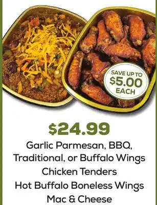 DeCicco & Sons Garlic Parmesan, BBQ, Traditional, or Buffalo Wings Chicken Tenders offer