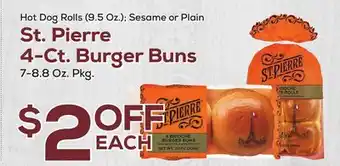DeCicco & Sons St. Pierre 4-Ct. Burger Buns 7-8.8 Oz. Pkg offer